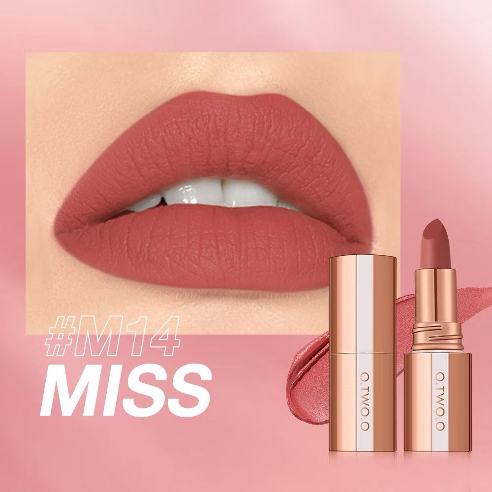 Otwoo shade miss matte lipstick lock color 24 hour long lasting waterproof