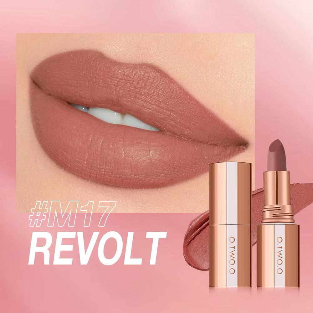 Otwoo shade revolt matte lipstick lock color 24 hour long lasting waterproof