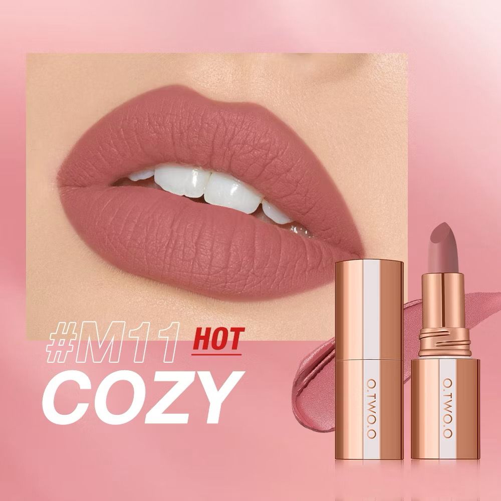 Otwoo shade cozy matte lipstick lock color 24 hour long lasting waterproof