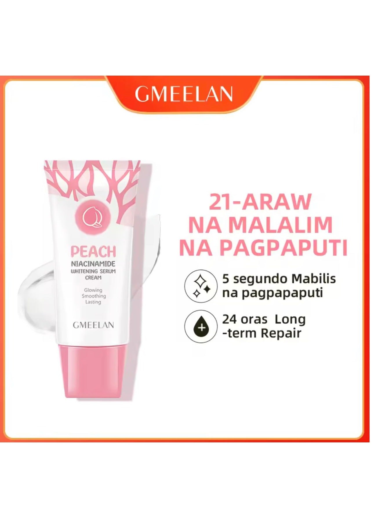 GMEELAN Gmeelan Peach Niacinamida Whitening Serum Cream