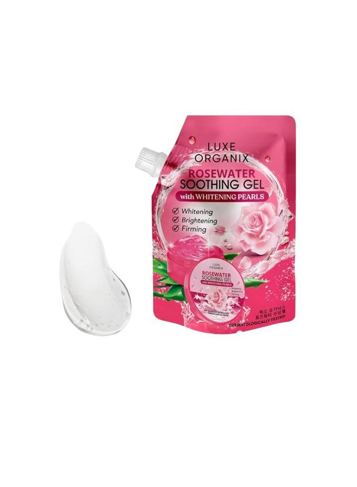 LUXE ORGANIX Rosewater soothing gel with whitening pearls