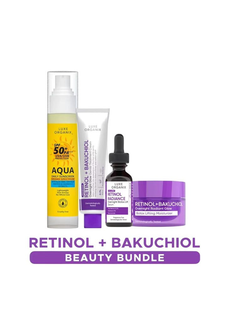 LUXE ORGANIX retinol bundle with sunscreen