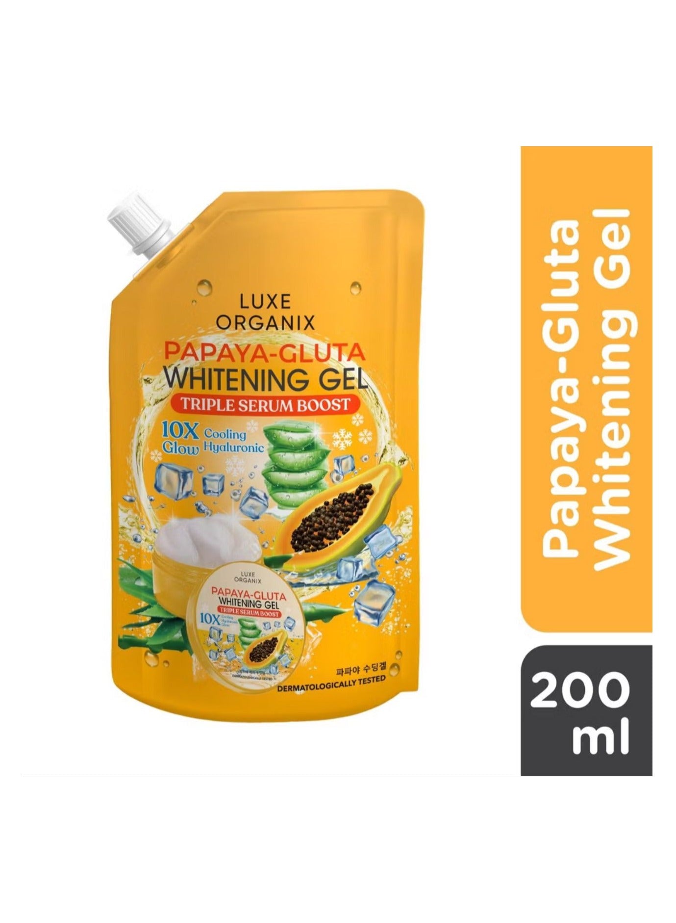 Luxe organix papaya-gluta whitening gel 200ml