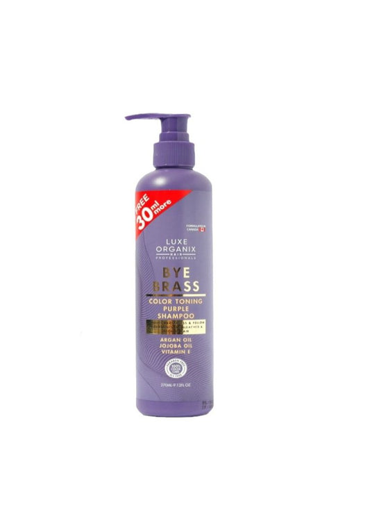 LUXE ORGANIX Bye brass color toning purple shampoo